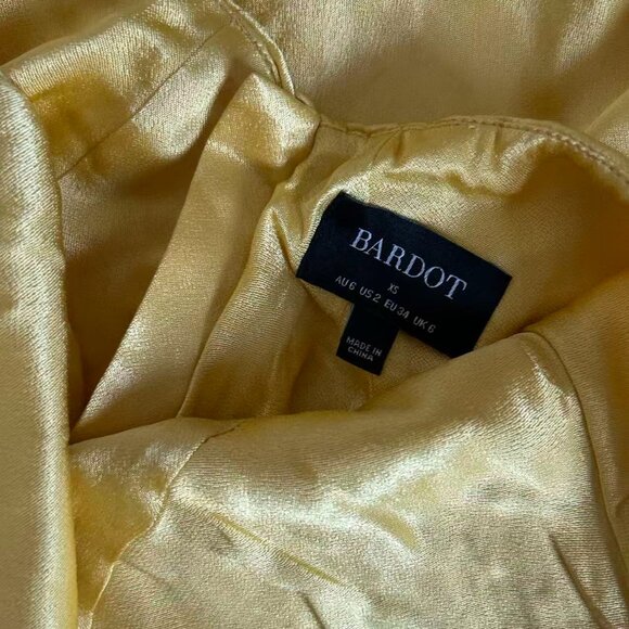 BEST Bardot Yve Halter Maxi Dress US2/XSmall Tuscan Yellow Cocktail - Picture 5 of 8